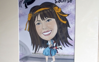 Caricature Guest Signing Board of Saoirse