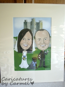 Caricature Wedding Guest Signing Board