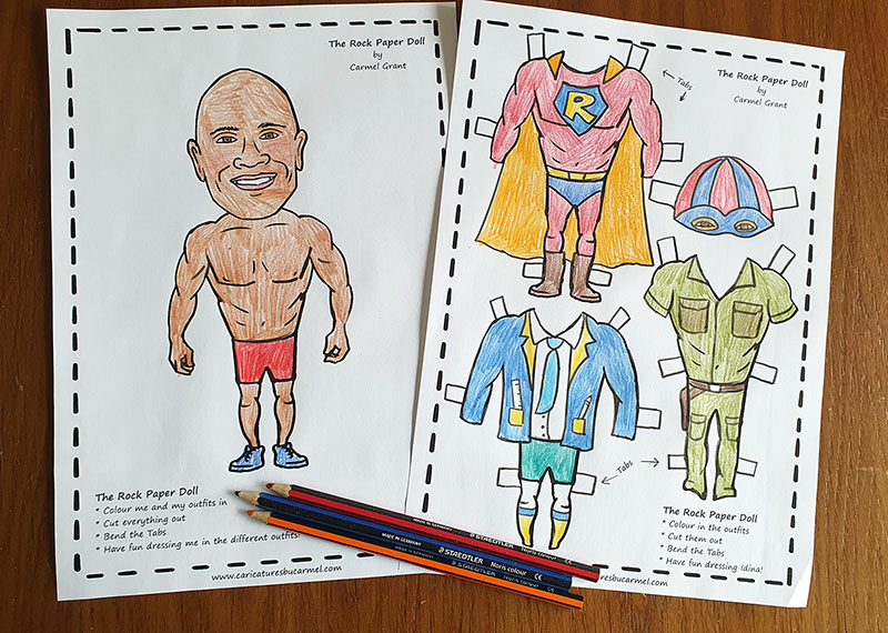 The Rock Paper doll pattern