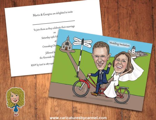 Wording ideas for your Caricature wedding invitations
